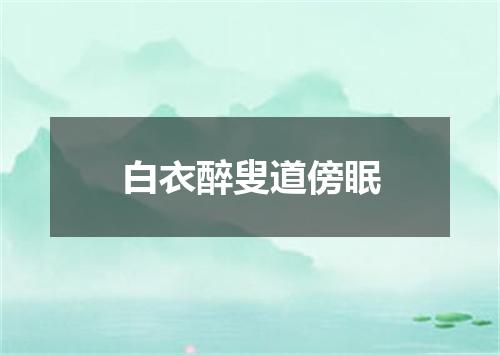 白衣醉叟道傍眠