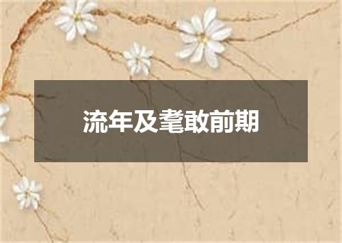 流年及耄敢前期