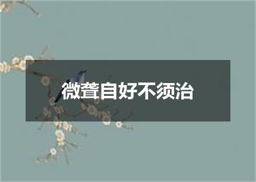 微聋自好不须治