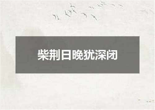柴荆日晚犹深闭