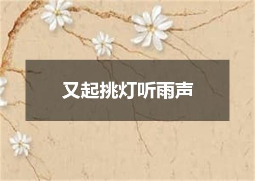 又起挑灯听雨声