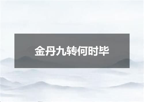 金丹九转何时毕