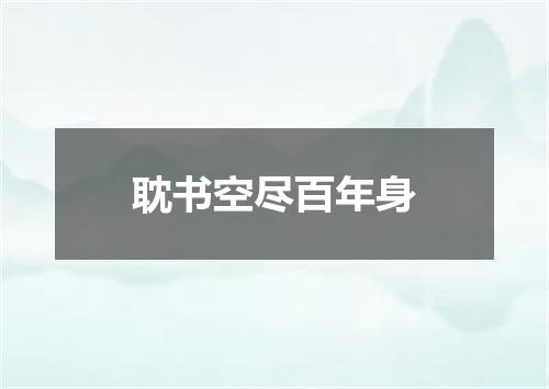 耽书空尽百年身