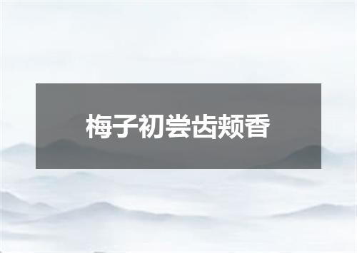 梅子初尝齿颊香