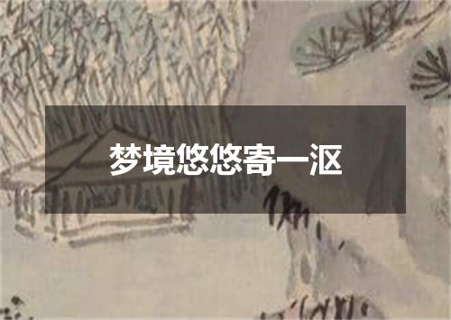梦境悠悠寄一沤