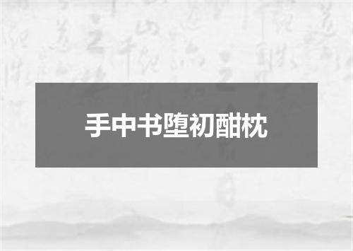 手中书堕初酣枕