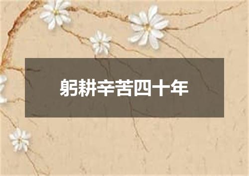 躬耕辛苦四十年