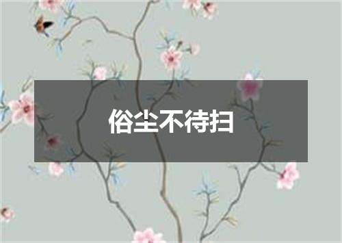 俗尘不待扫