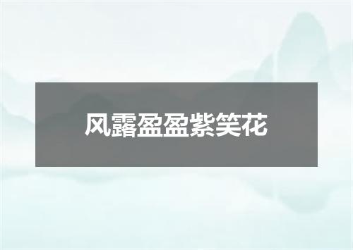 风露盈盈紫笑花