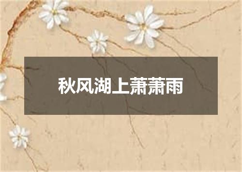 秋风湖上萧萧雨