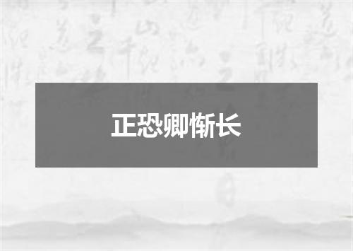正恐卿惭长