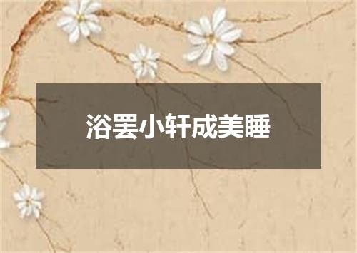 浴罢小轩成美睡