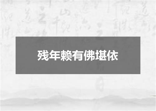 残年赖有佛堪依