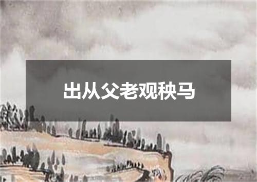 出从父老观秧马