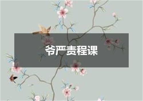 爷严责程课