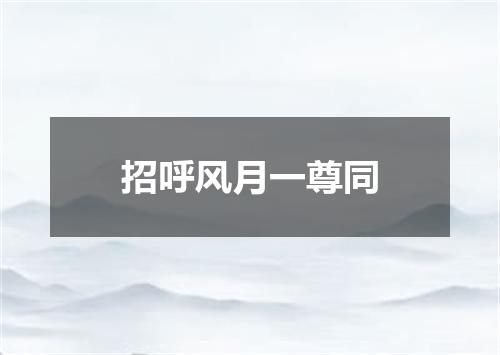 招呼风月一尊同