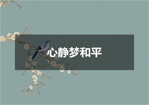 心静梦和平