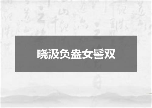 晓汲负盎女髻双