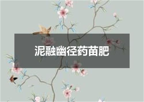 泥融幽径药苗肥