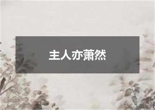 主人亦萧然