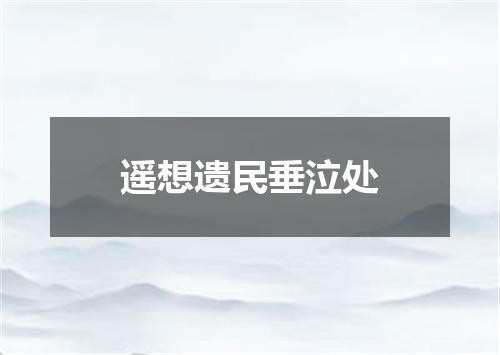 遥想遗民垂泣处