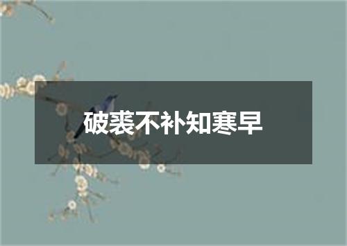 破裘不补知寒早