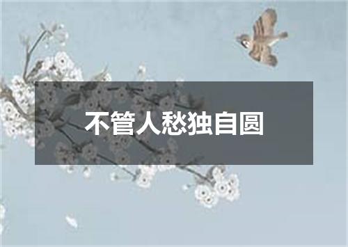 不管人愁独自圆