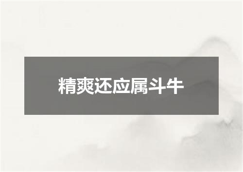 精爽还应属斗牛