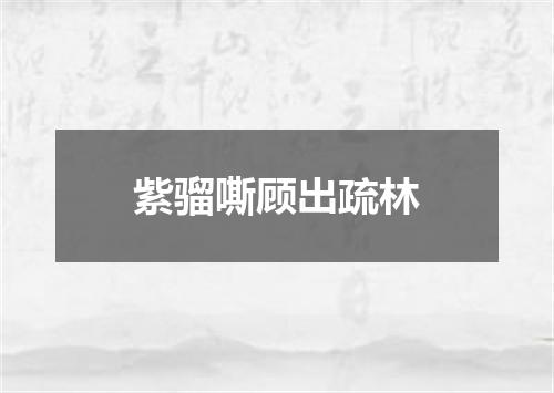 紫骝嘶顾出疏林