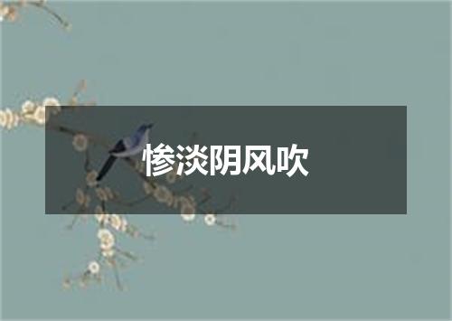 惨淡阴风吹