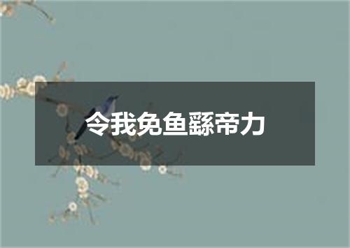 令我免鱼繇帝力