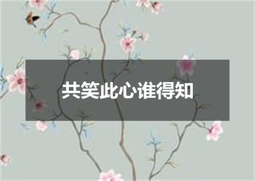共笑此心谁得知