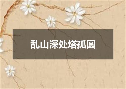 乱山深处塔孤圆