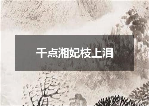 千点湘妃枝上泪