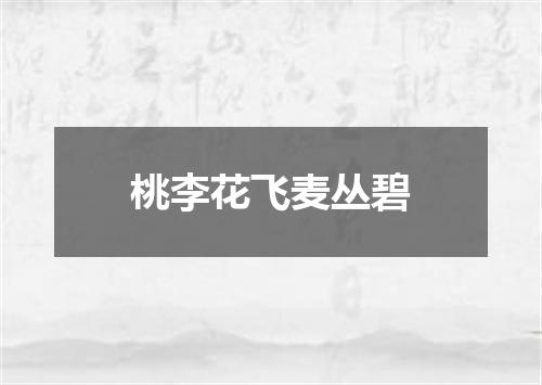 桃李花飞麦丛碧