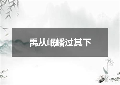 禹从岷嶓过其下