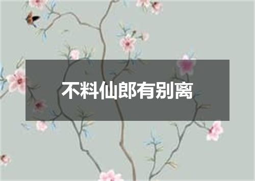 不料仙郎有别离