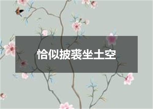 恰似披裘坐土空