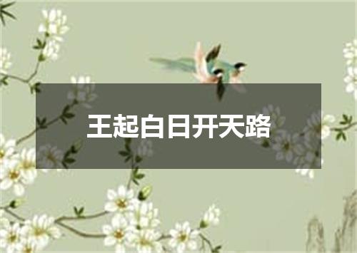 王起白日开天路