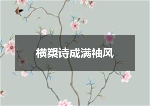 横槊诗成满袖风