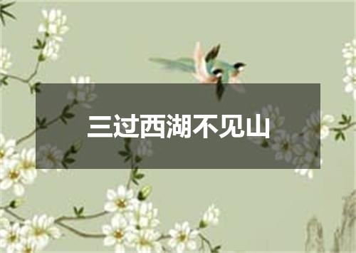 三过西湖不见山