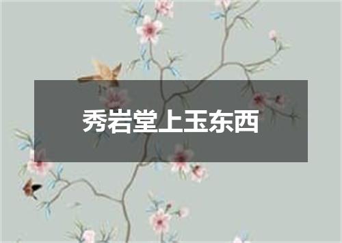 秀岩堂上玉东西