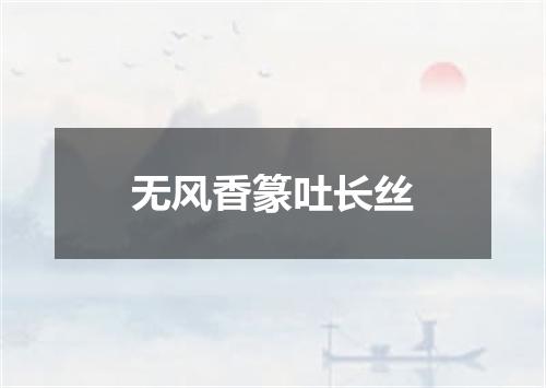 无风香篆吐长丝