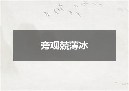 旁观兢薄冰