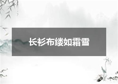 长衫布缕如霜雪
