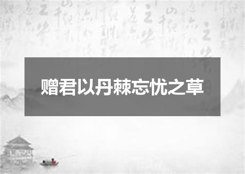 赠君以丹棘忘忧之草