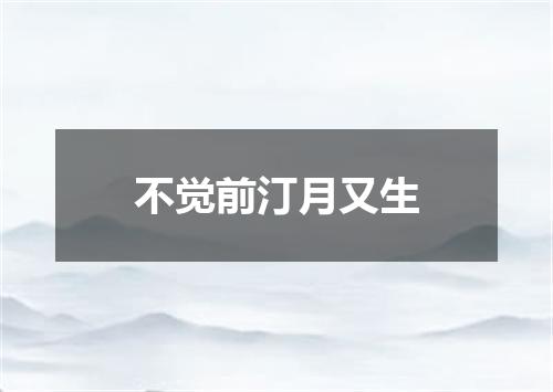 不觉前汀月又生