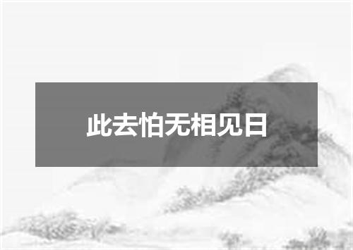 此去怕无相见日