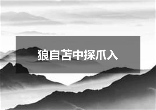 狼自苫中探爪入