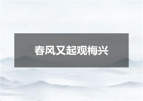 春风又起观梅兴